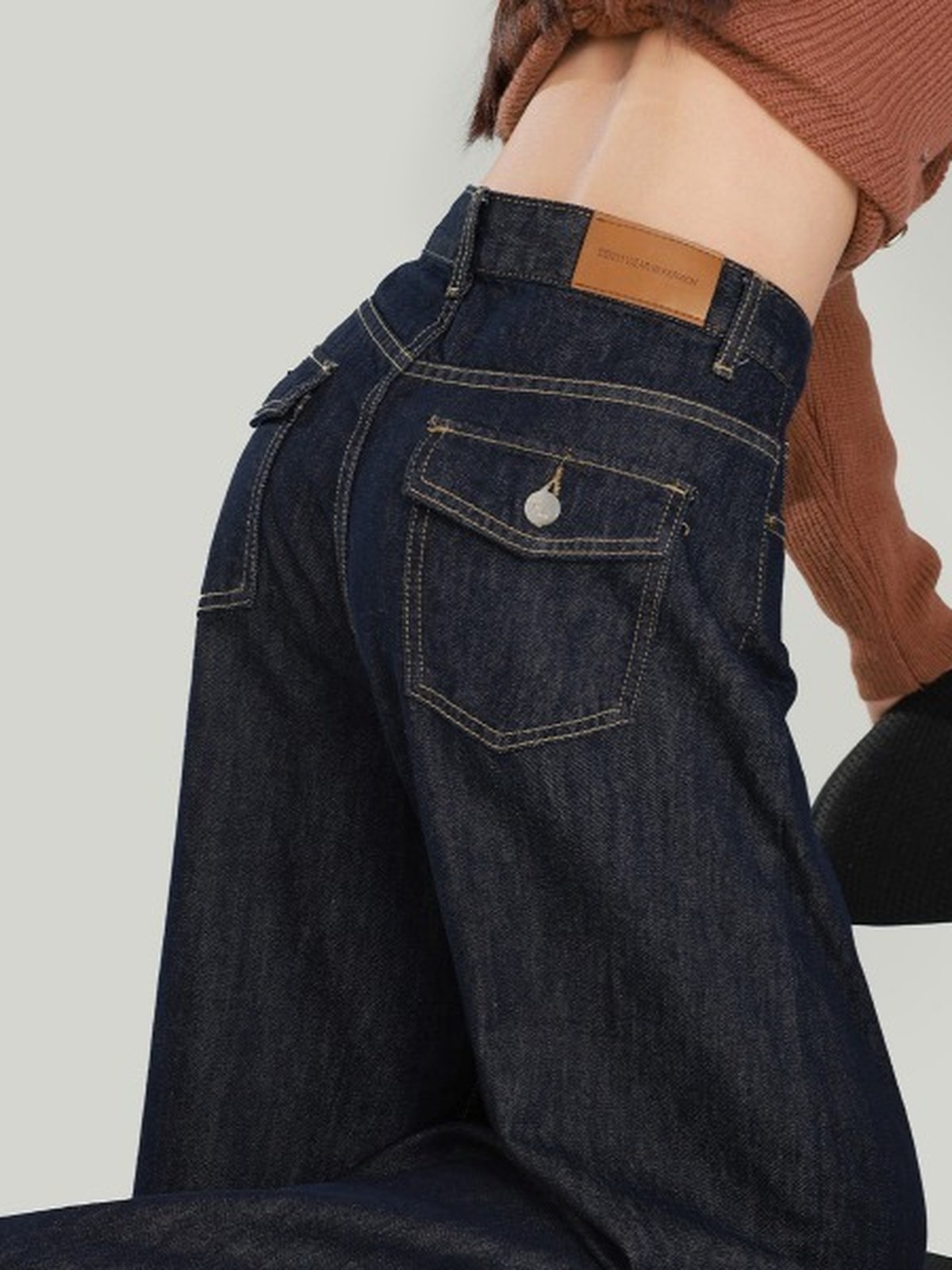 Miniministore 高腰寬版牛仔褲