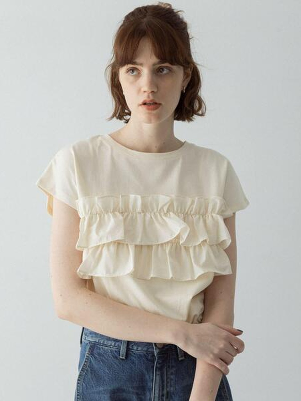 Urban Research Sonny Label 荷葉邊造型T恤
