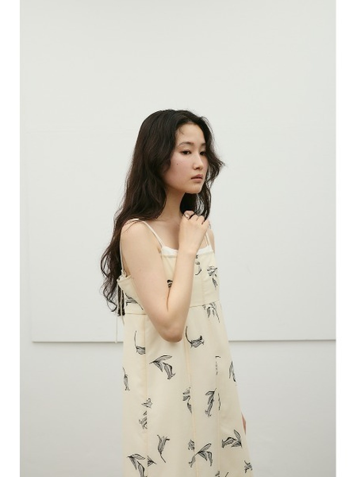 [40%off] 亞麻混紡多層吊帶連身裙